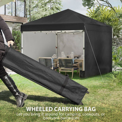 10x10 Pop Up Canopy Tent with 3 Sidewalls Carry Bag and Weight Bags