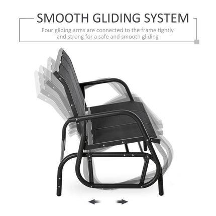 3-Person Patio Glider Bench – Outdoor Porch Swing, Cream White, Mesh