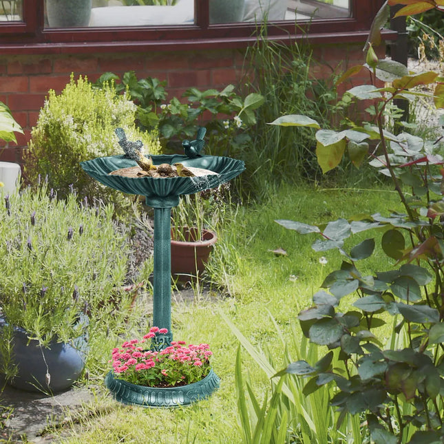 32" Antique Bird Bath – Vintage Decorative Yard Bird Feeder Bowl