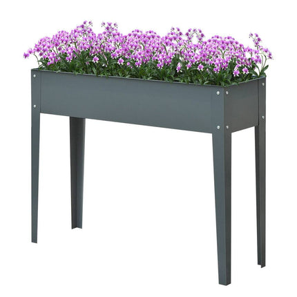 Long Raised Garden Bed Outdoor Planter Box for Vegetables and Flowers