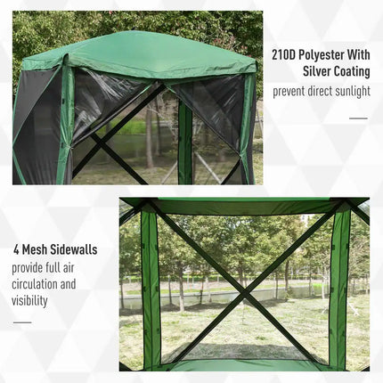 7x7 Pop Up Camping Canopy Tent with Mesh Screen Ventilation and Carry Bag