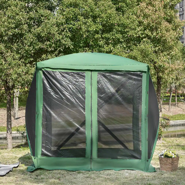 7x7 Pop Up Camping Canopy Tent with Mesh Screen Ventilation and Carry Bag