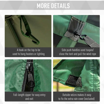 7x7 Pop Up Camping Canopy Tent with Mesh Screen Ventilation and Carry Bag