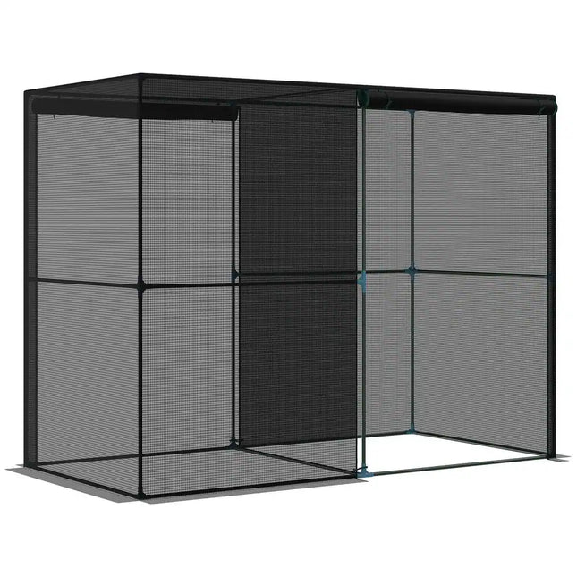 Walk-In Greenhouse 94.5" x 47.25" x 72.75" with HDPE Cover and Zipper Doors