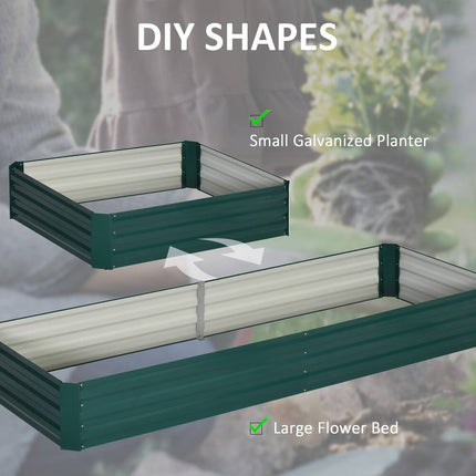 Metal Raised Garden Bed 95x36x12 Galvanized Planter Box Easy Assembly