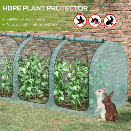 9'x4' Crop Cage Plant Tent – 3 Zippered Doors, Stakes & Storage Bag