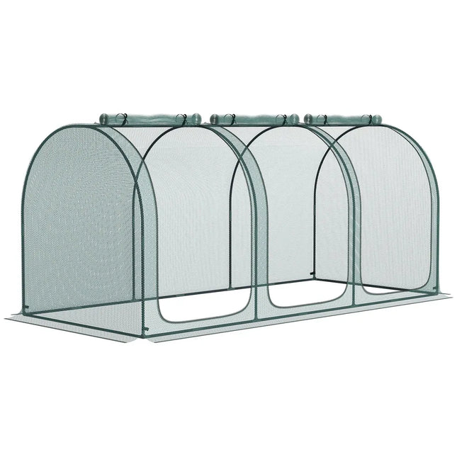 9'x4' Crop Cage Plant Tent – 3 Zippered Doors, Stakes & Storage Bag