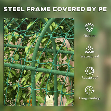 6' Tall Cucumber Trellis – A-Frame Arch for Climbing Outdoor Plants
