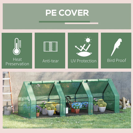 Outdoor Portable Greenhouse Kit – 9' x 3' x 3' for Flower & Plant Gardening