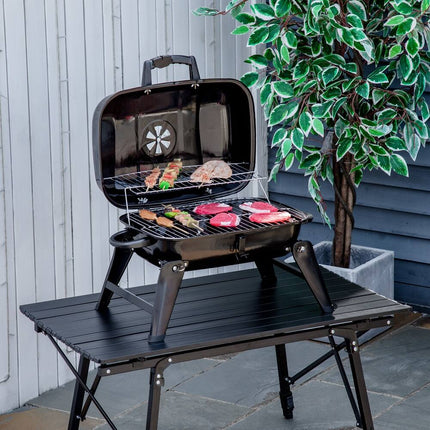 Portable Outdoor Tabletop Charcoal Grill BBQ Compact Camping Cooking