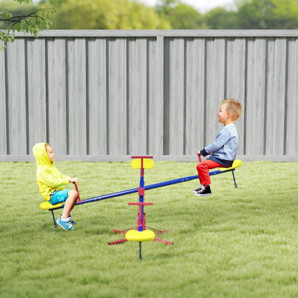 Teeter Totter Outdoor Seesaw – 4 Seats, Backyard Playground Toy for Ages 3-8