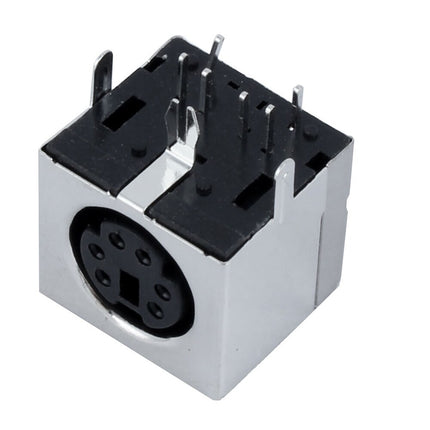 1 PCS PS/2 6-Pin Mini DIN Female Connector for PCB, Black