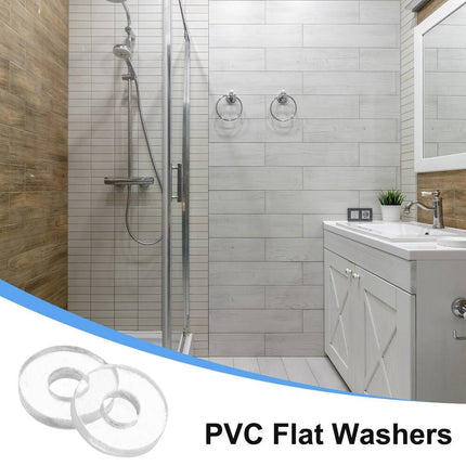 Flat Plastic Washers – Clear Grommets for Automotive & Bathroom Hardware