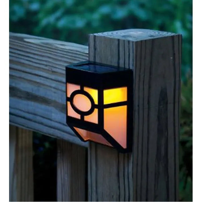 4 Pack Solar Powered Fence Lights Outdoor Garden Yard Landscape Lighting