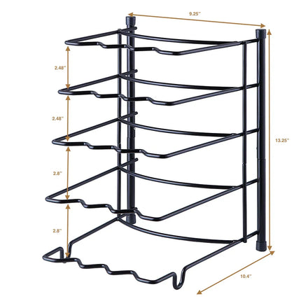 Pan and Pot Organizer Rack – Holder for Lids and Cookware