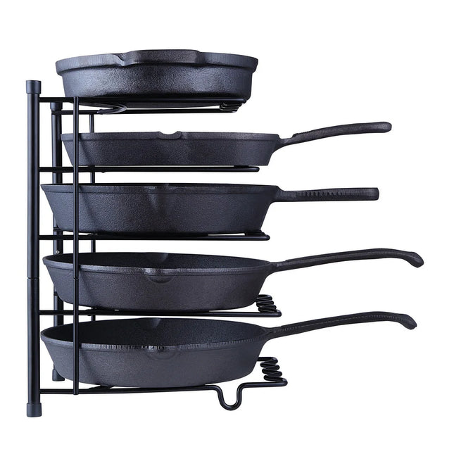 Pan and Pot Organizer Rack – Holder for Lids and Cookware
