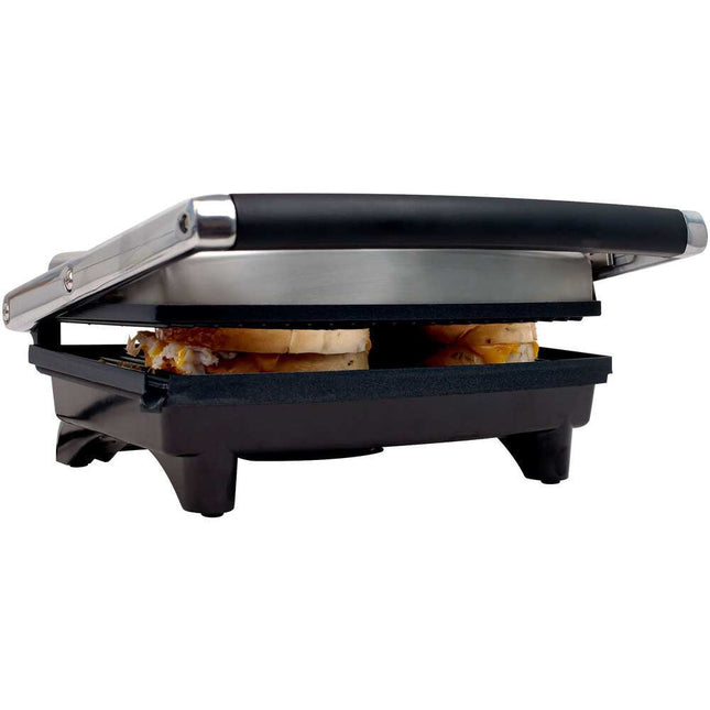 Chef Buddy Panini Press – Gourmet Grilled Cheese & Sandwich Maker, Silver