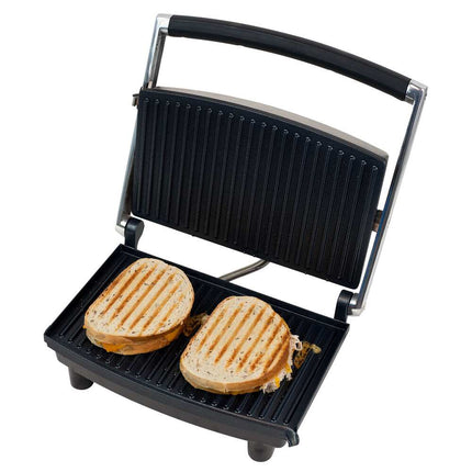 Chef Buddy Panini Press – Gourmet Grilled Cheese & Sandwich Maker, Silver