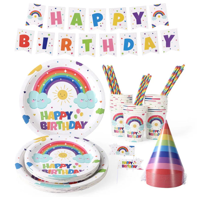 Party Supplies – Paper Plates & Napkins Set, Serve 25 Guests