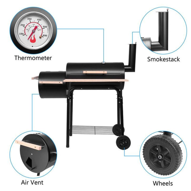Patio Charcoal Grill Furnace BBQ Camping Cooking Portable Outdoor Grill