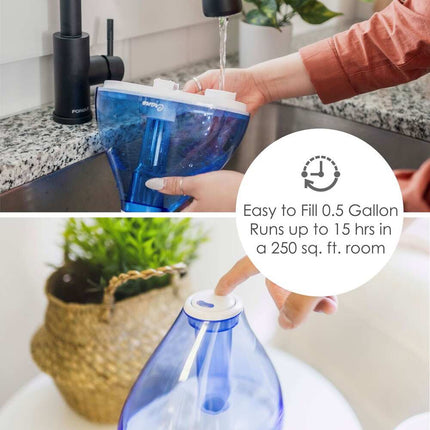 Personal Ultrasonic Cool Mist Humidifier for Bedroom, Office & Travel