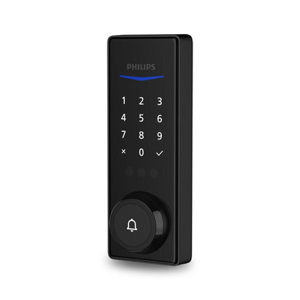 Smart Biometric Deadbolt Lock with Palm Scan, Matte Black