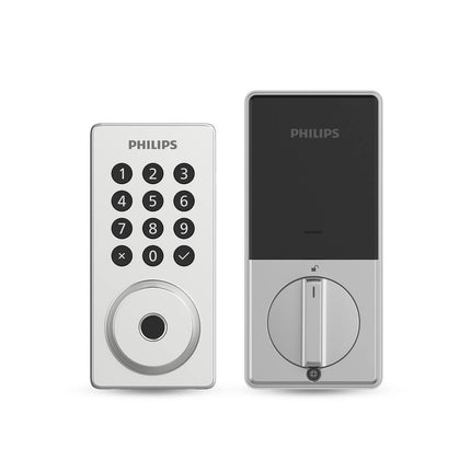 Smart Wi-Fi Keypad Door Lock & Lever Set, Satin Nickel Finish