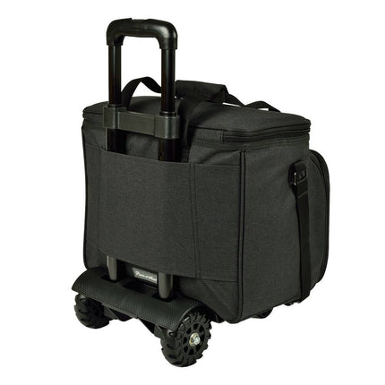 Equipped Picnic Cooler for Four on Wheels Portable Outdoor Food and Drink Cooler