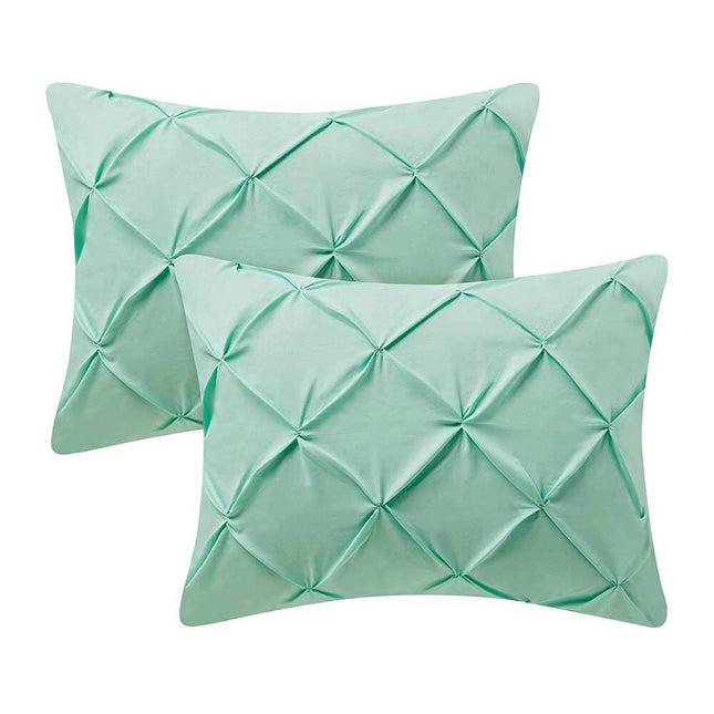 Pin Tuck Standard Pillow Shams 2 Pack Yucca Textured Decorative Bedding Pillow Covers