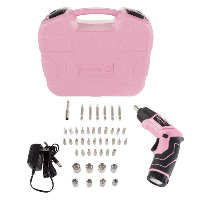 Pivoting Screwdriver 45-Piece Set – Cordless 3.6V Lithium Power Tool