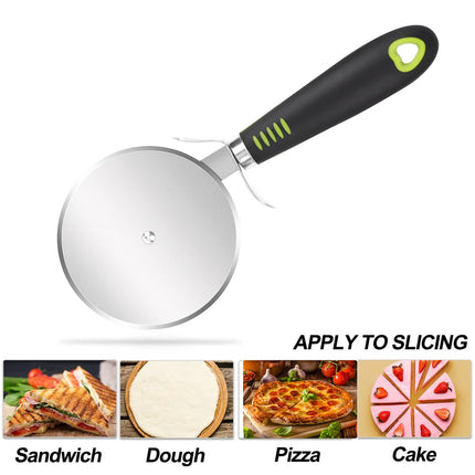 Pizza Cutter Wheel Slicer – 4" Stainless Steel Blade with Non-Slip Handle