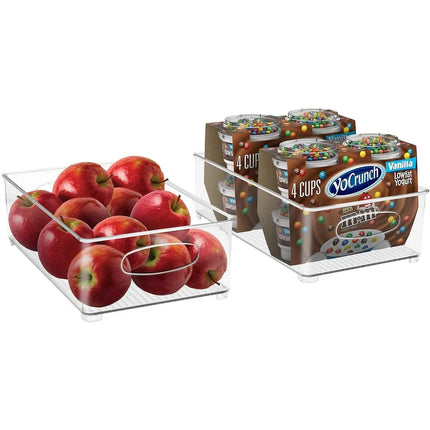Plastic Storage Bins – Stackable Clear Pantry Organizer Containers