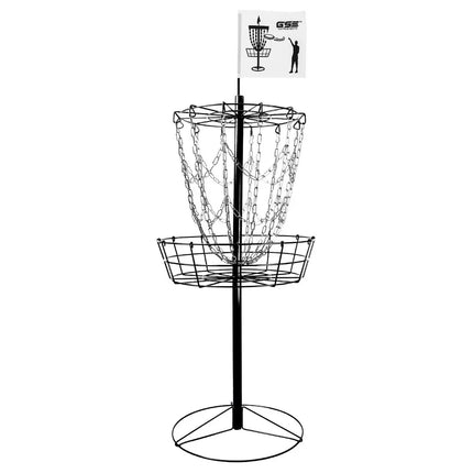 Portable Disc Golf Target Basket 12 Chains Practice Goal Outdoor Training
