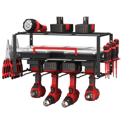 3-Tier Power Tool Organizer – Wall Mount Garage Storage, 110lb Capacity