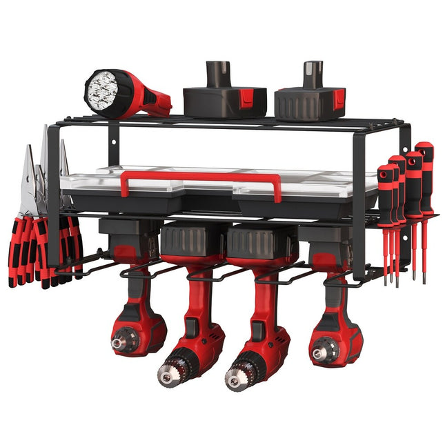 3-Tier Power Tool Organizer – Wall Mount Garage Storage, 110lb Capacity