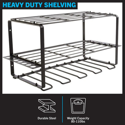 3-Tier Power Tool Organizer – Wall Mount Garage Storage, 110lb Capacity