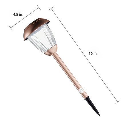 Solar Outdoor Path Lights Set of 8 Rechargeable Waterproof Garden Lamps