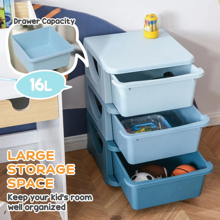 3 Tier Kids Chest Dresser Storage Tower for Bedroom Toy Organizer