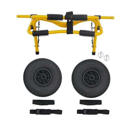 150lbs Canoe Dolly Airless Tires Foldable Aluminum Frame Rad Sportz Orange