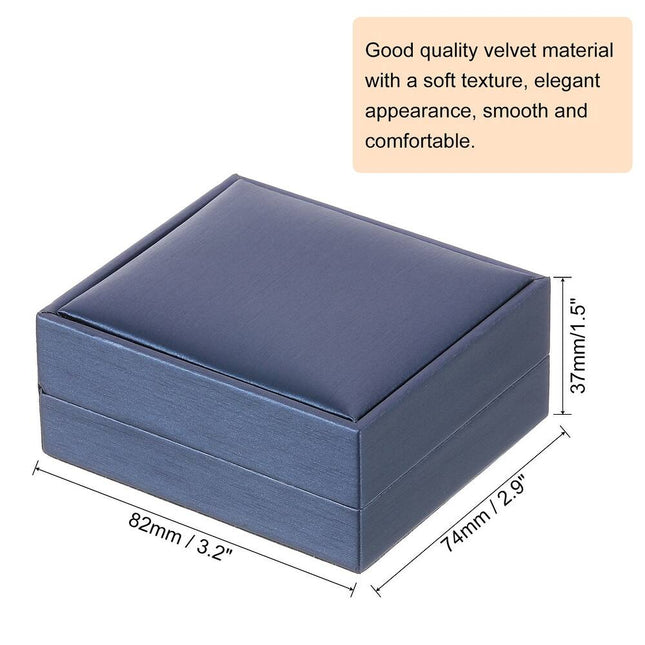 Blue Leather Necklace Box – Pendant Jewelry Gift Box