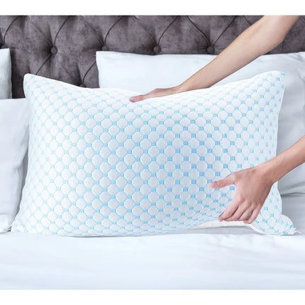 Cooling Ice Silk Pillow – Heat & Moisture Reducing, Adjustable Foam
