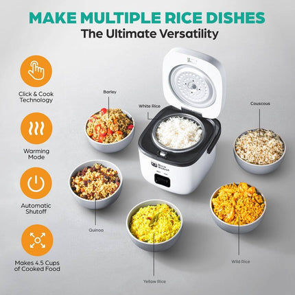 Rice Robot 4.5-Cup Rice Cooker – 1.2L Electric Mini Rice Maker
