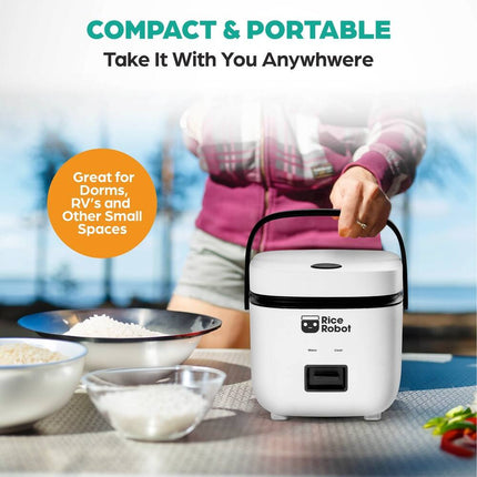 Rice Robot 4.5-Cup Rice Cooker – 1.2L Electric Mini Rice Maker