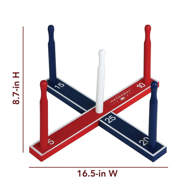 Ring Toss Game Set – 16.5"L x 16.5"W x 7.5"H Fun for All Ages