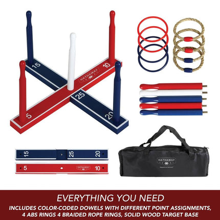 Ring Toss Game Set – 16.5"L x 16.5"W x 7.5"H Fun for All Ages