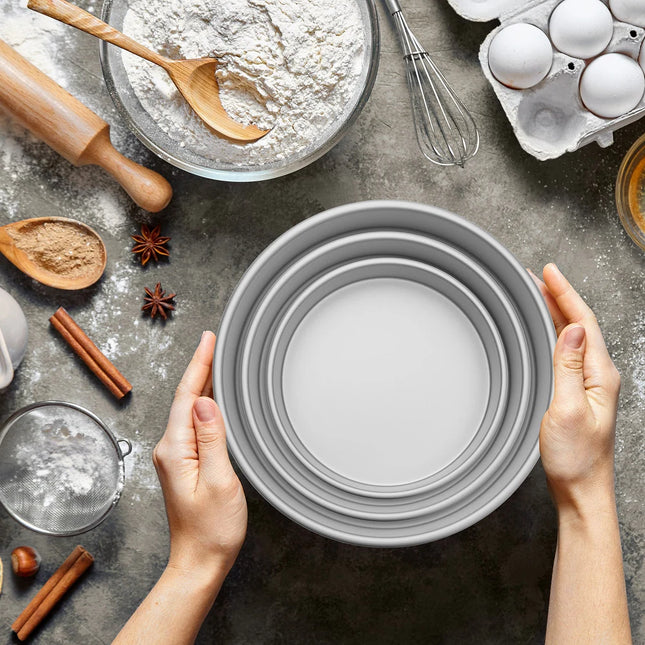 Aluminum Round Cake Pan Sets Nonstick Baking Pans for Layer Cakes Desserts