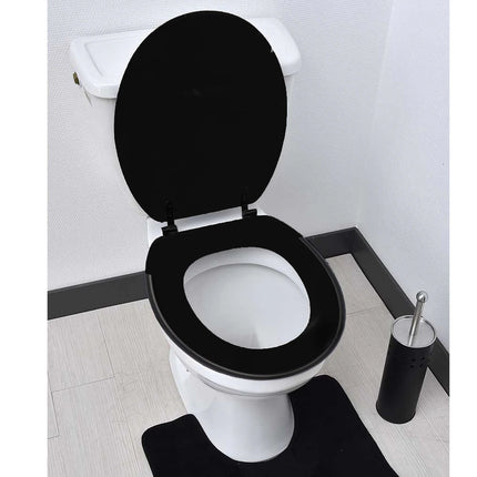 17" Round Molded Wood Toilet Seat – Durable Bathroom Fixture