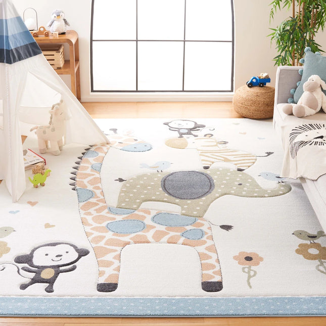Carousel Kids Brandusa Animal Rug Cute Kids Room Play Area Rug Decor