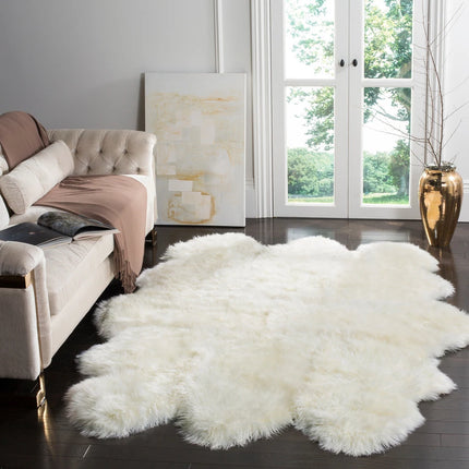 Handmade Natural Sheepskin Rug – Leanca 3.4-inch Thick Plush