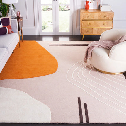 Handmade Rodeo Drive Vutka Wool Rug – Mid-Century Modern Style